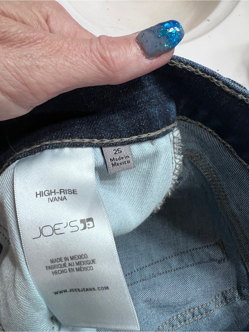 Joe's Jeans Dark Blue Denim Jeans Straight Leg Sz 25 - Picture 4 of 4